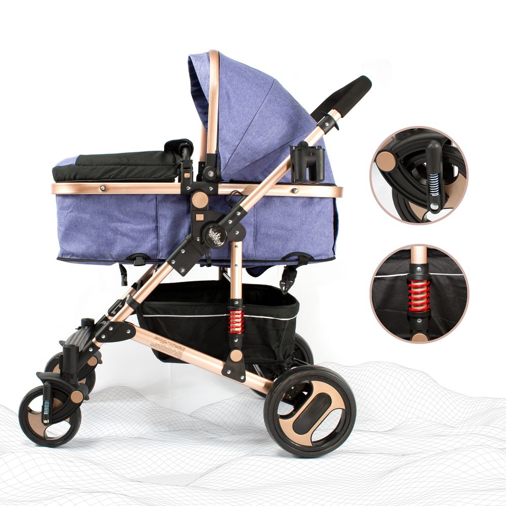Carrinho De Bebe Moises Reversivel Luxo Mc5014az Megacompras
